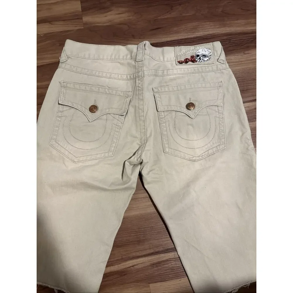 Y2K True Religion Shorts Skul And Rose Embroidery Men’s Size 36